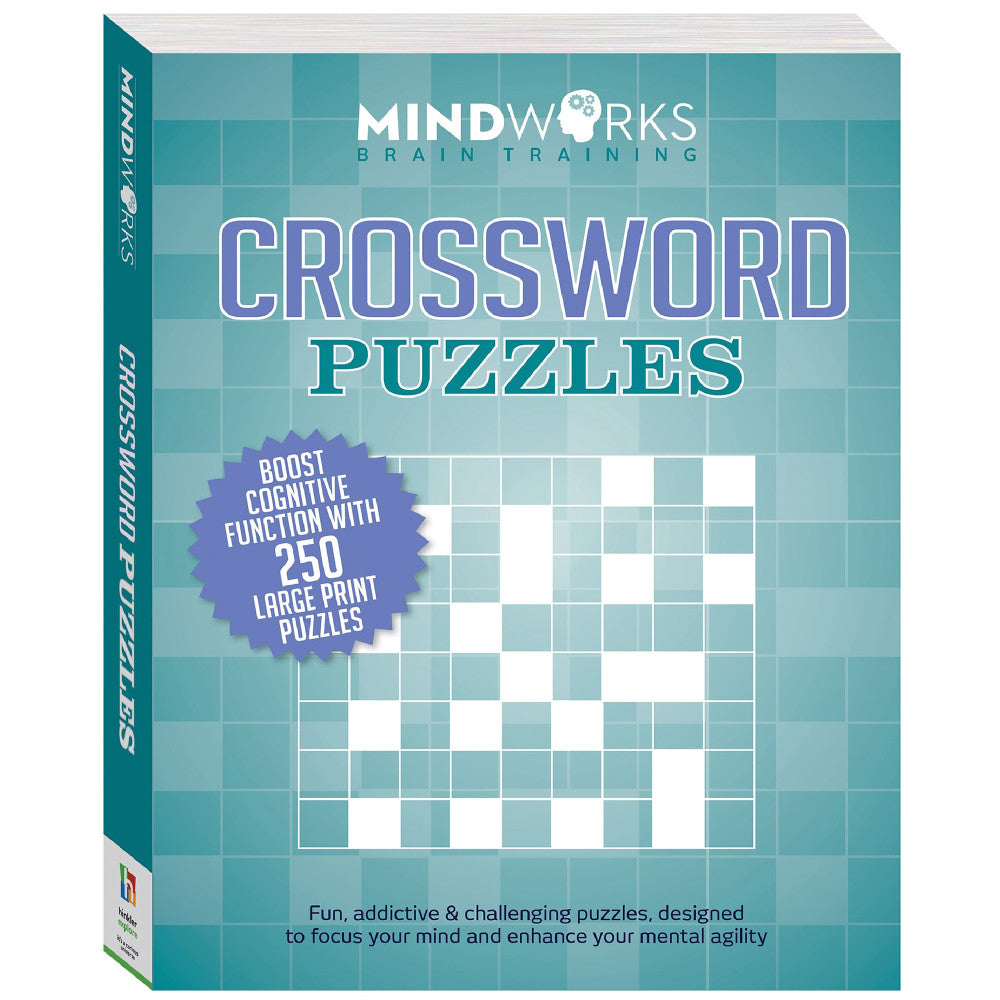 Mindworks: 250 Large Print Crossword Puzzles - Adult Brain Training Book