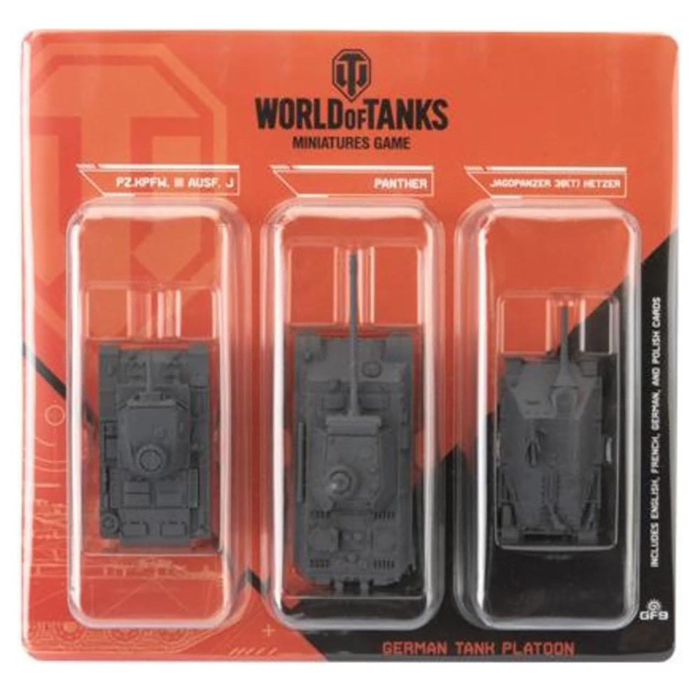 World of Tanks: German Tank Platoon 2 - Panzer III J, Panther, Jagdpanzer 38t Miniatures Game