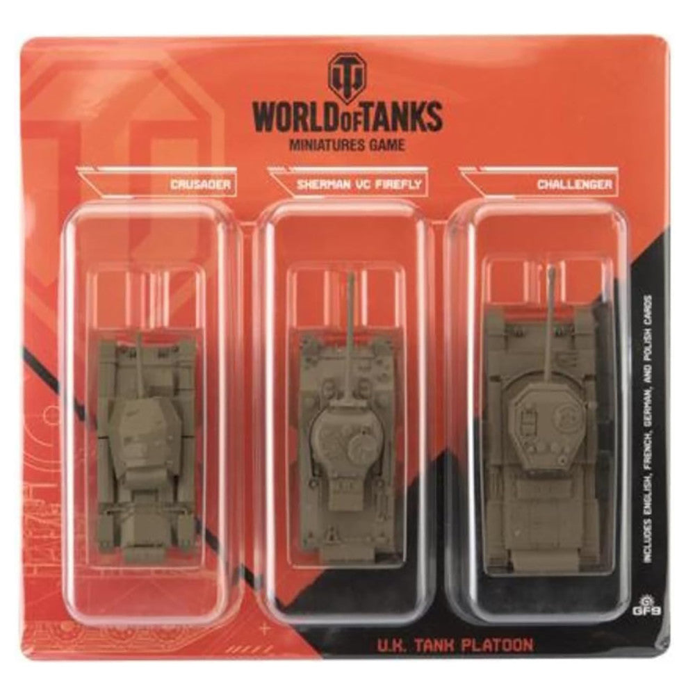 World of Tanks: U.K. Tank Platoon 2 - Miniatures Game Set Featuring Crusader, Sherman VC Firefly, Challenger