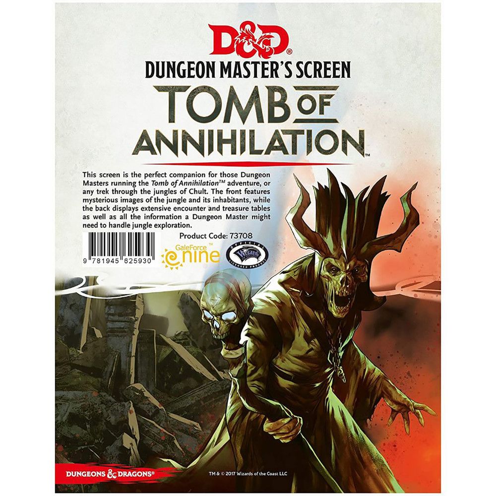 Dungeons & Dragons Tomb of Annihilation Dungeon Master's Screen