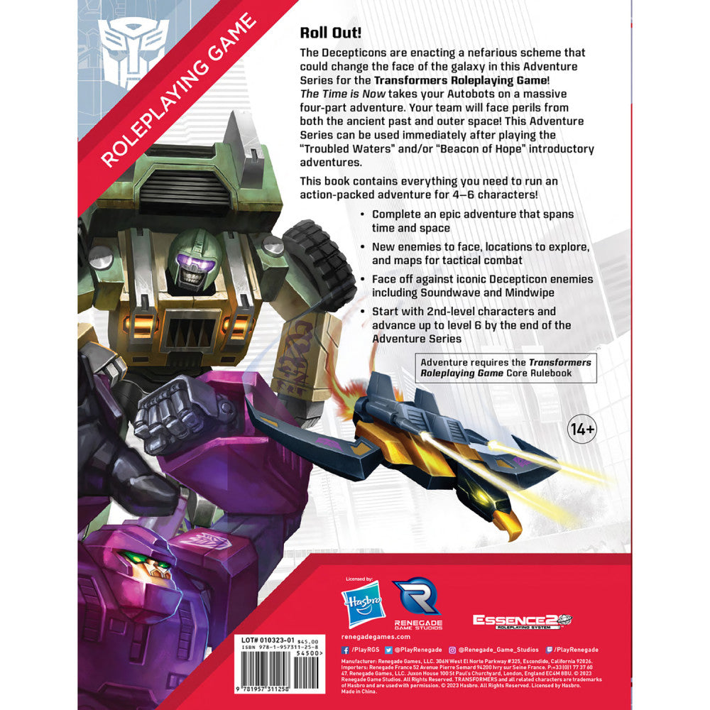 Transformers RPG: The Time is Now Adventure Book