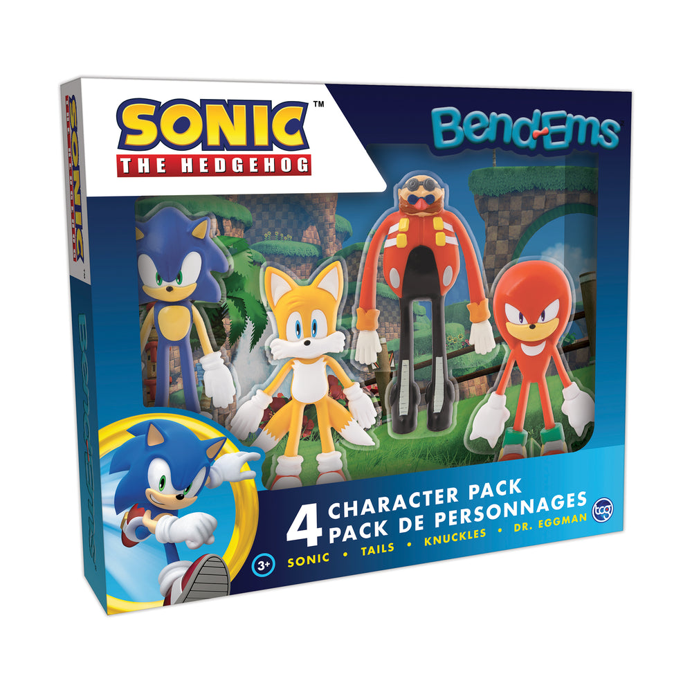 Bend-Ems Sonic The Hedgehog 4-In-1 Action Figure Pack