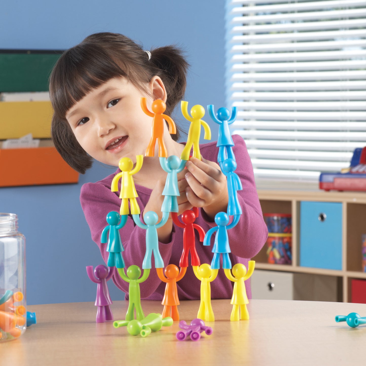 Learning Resources All About Me Buddy Builders - Colorful Stacking Figures - Set of 32