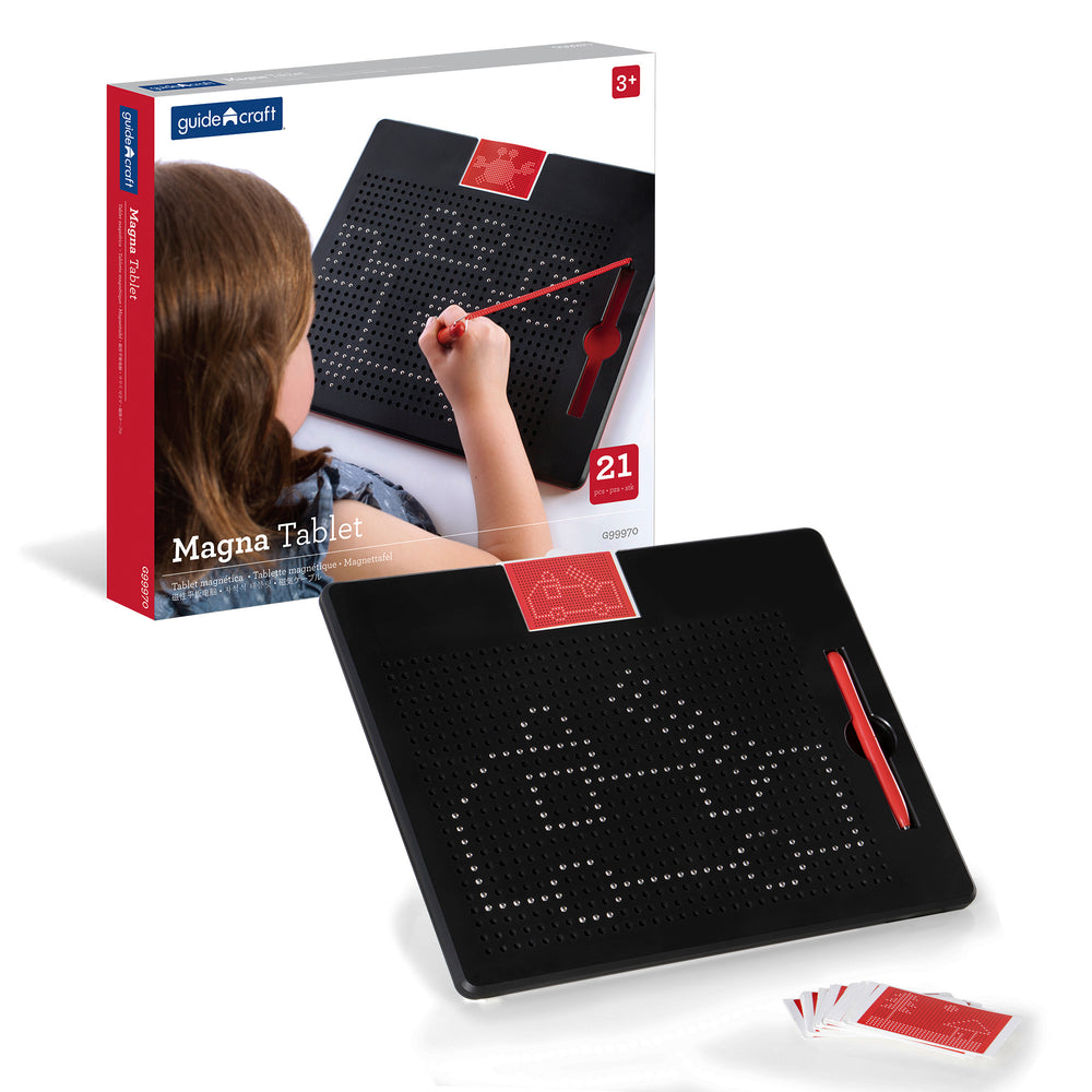 Guidecraft Creative Magna Tablet - Magnetic Drawing Board with Design Cards