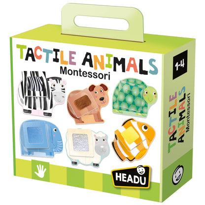 Headu Montessori Tactile Animals Puzzle - Sensory Exploration Toy