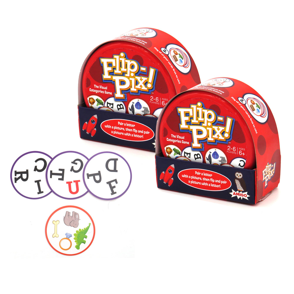 AMIGO Games Flip-Pix! Visual Categories Card Game, 2-Pack