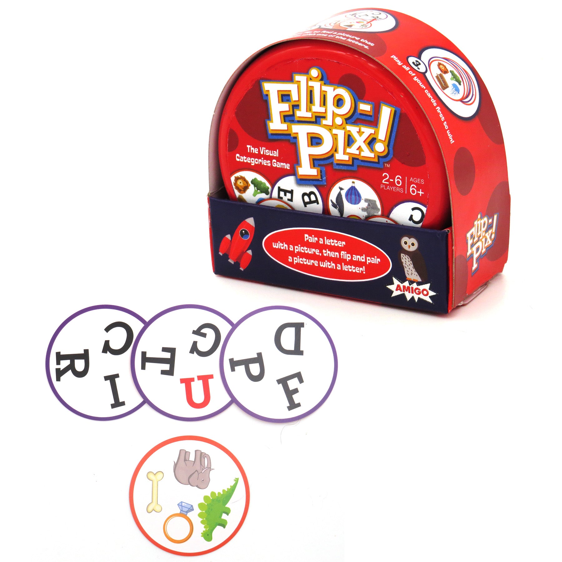 AMIGO Games Flip-Pix! Visual Categories Card Game, 2-Pack