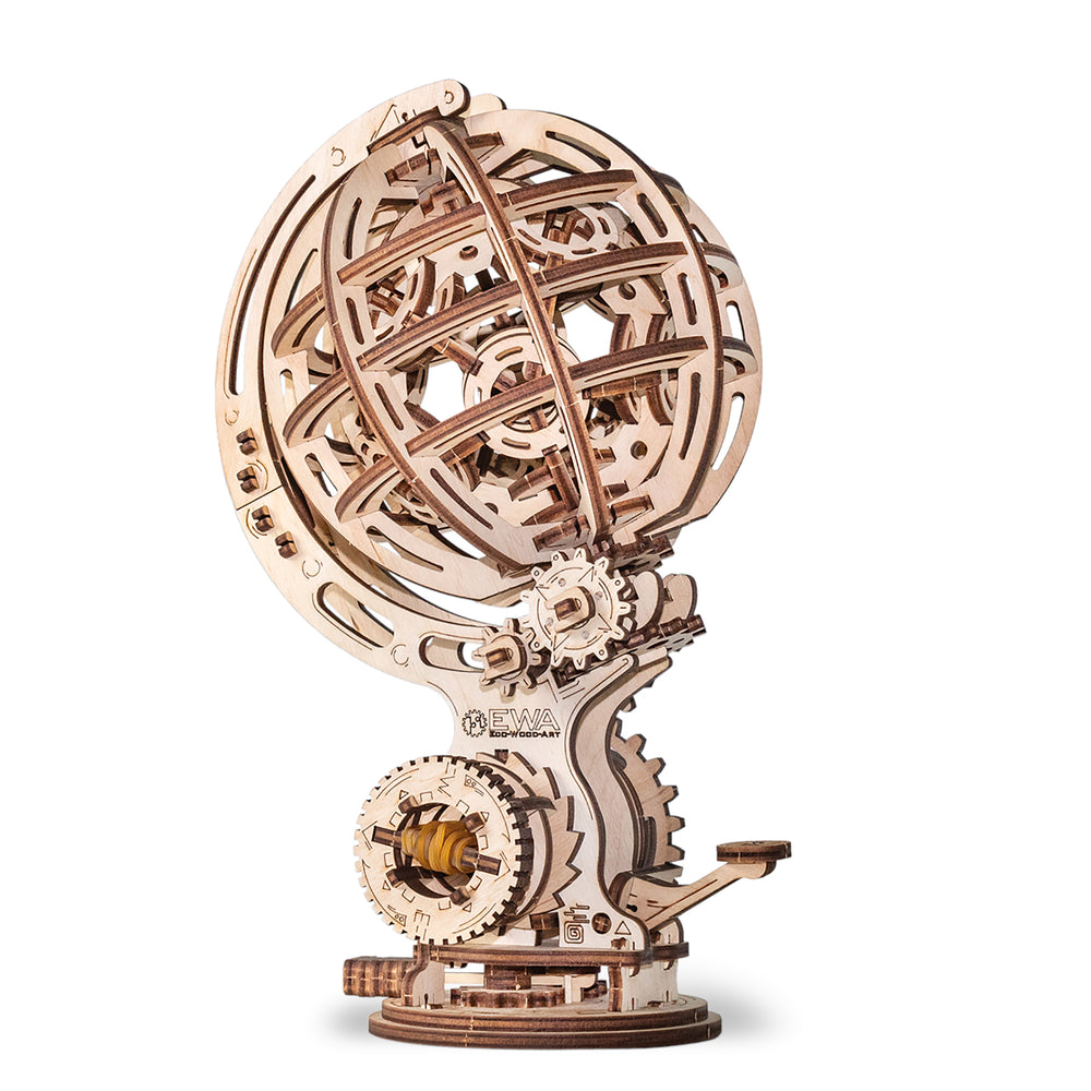 EWA Eco-Wood-Art Kinetic Globe - 3D Wooden STEM Puzzle Kit