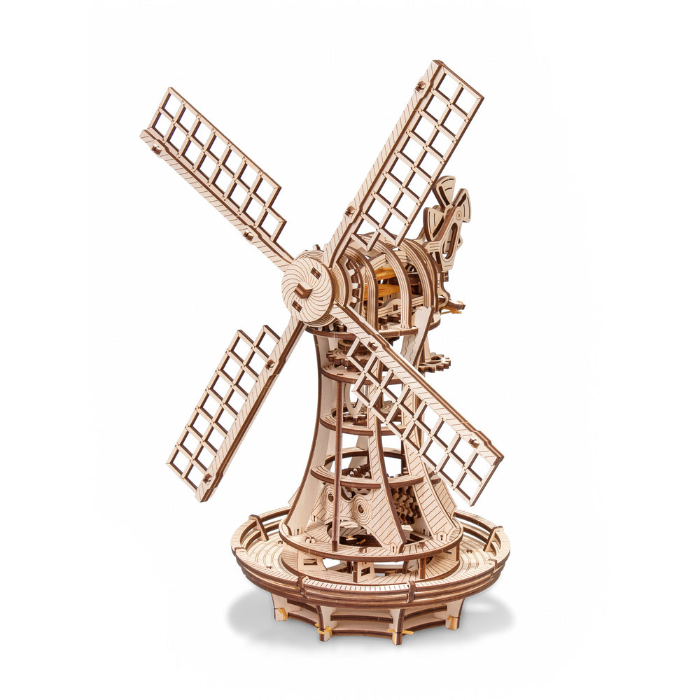 EWA Eco-Wood-Art Windmill 3D Wooden STEM Construction Kit - Mechanical Model