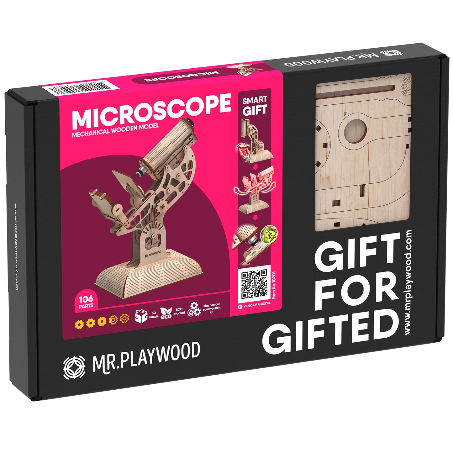 Mr.PLAYWOOD Microscope Mechanical Wooden 3D STEM Model