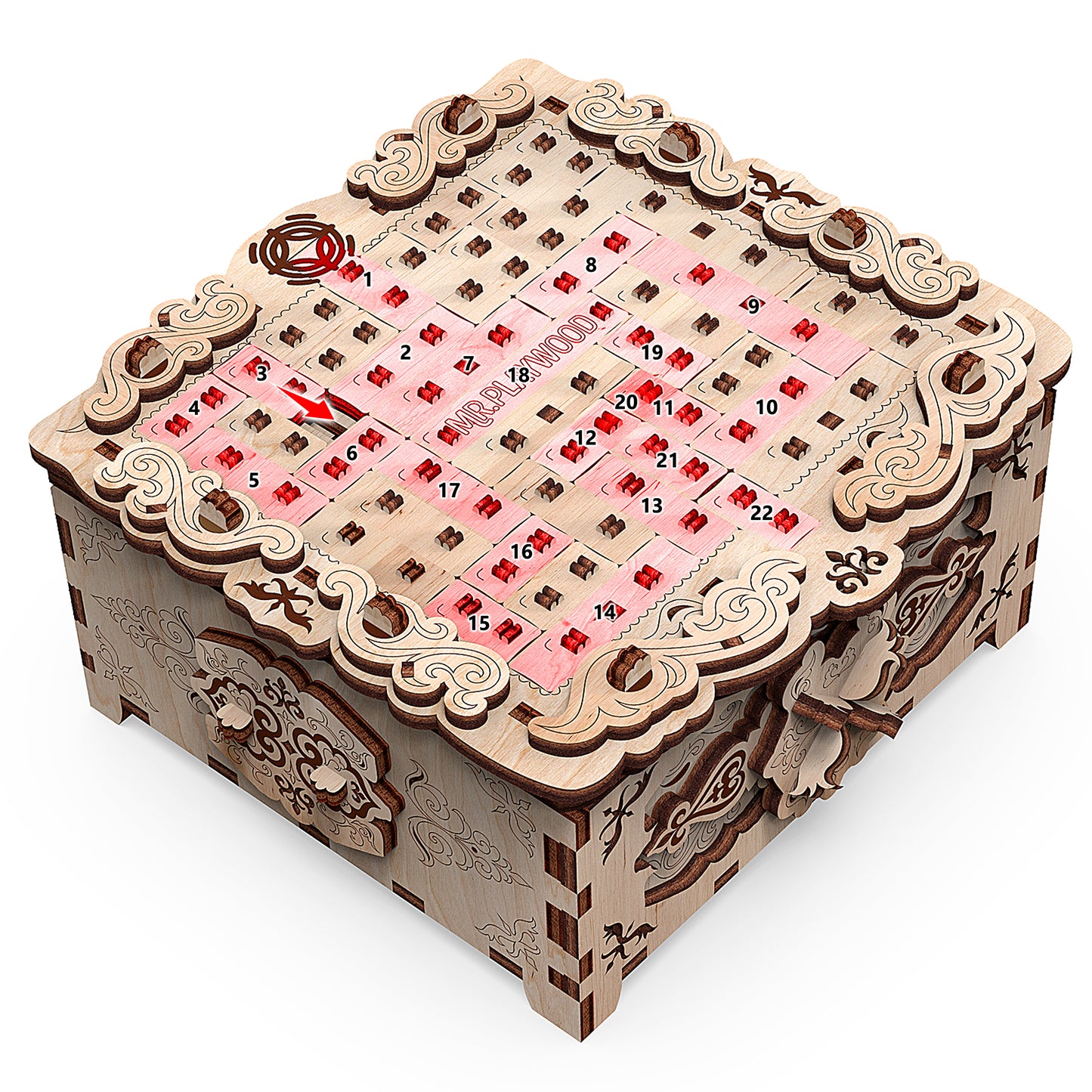 Mr.PLAYWOOD Secret Box Floral Fantasy 3D Wooden STEM Puzzle