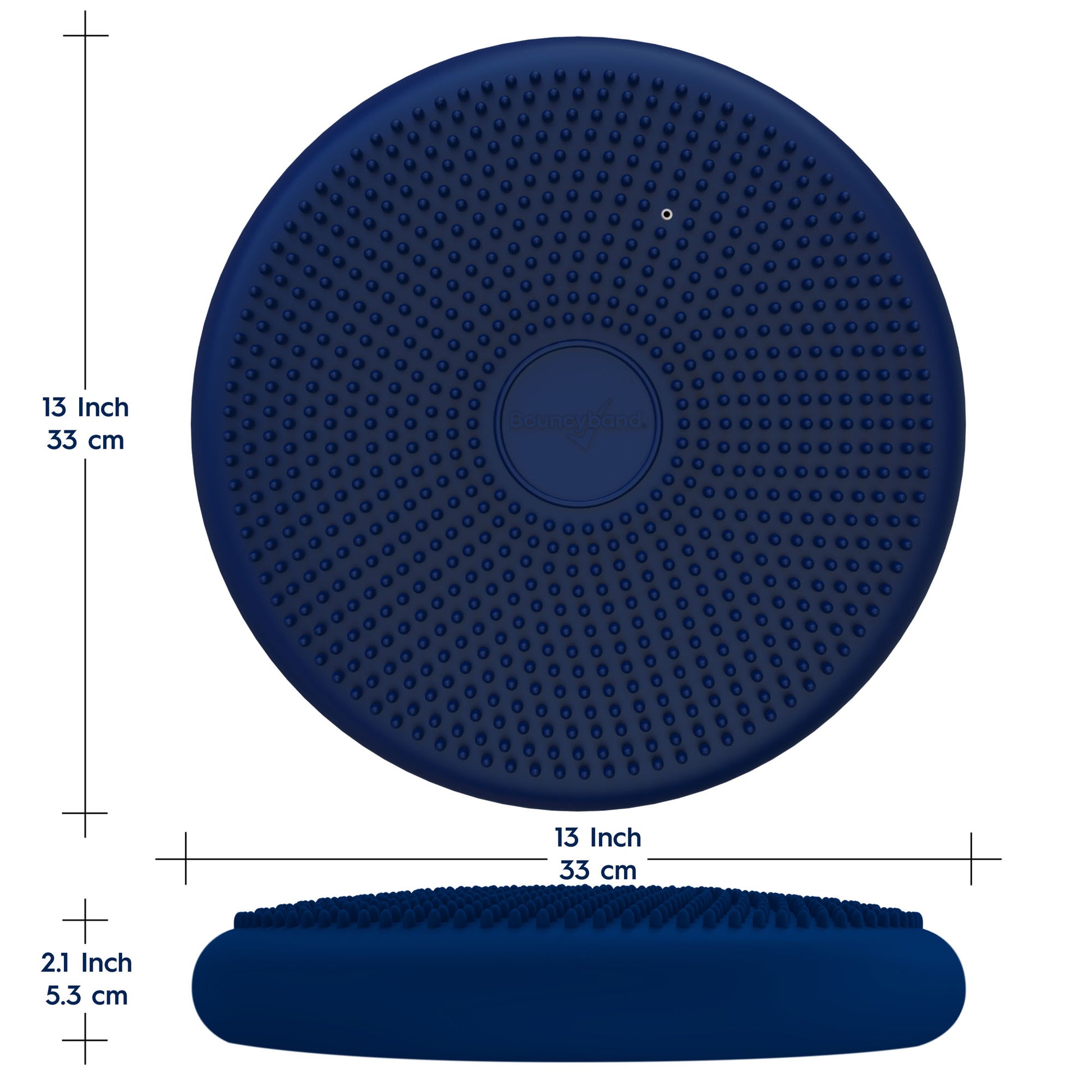 Bouncyband Antimicrobial Wiggle Seat Sensory Cushion, Blue 13"/33cm