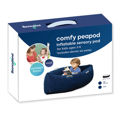 Bouncyband® Comfy Hugging Peapod Sensory Pod for Kids, 48 Inch - Blue