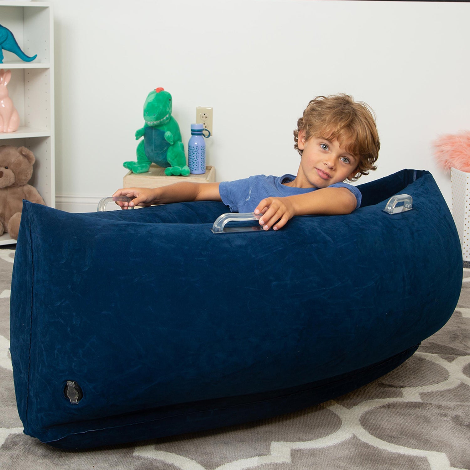 Bouncyband® Comfy Hugging Peapod Sensory Pod for Kids, 48 Inch - Blue