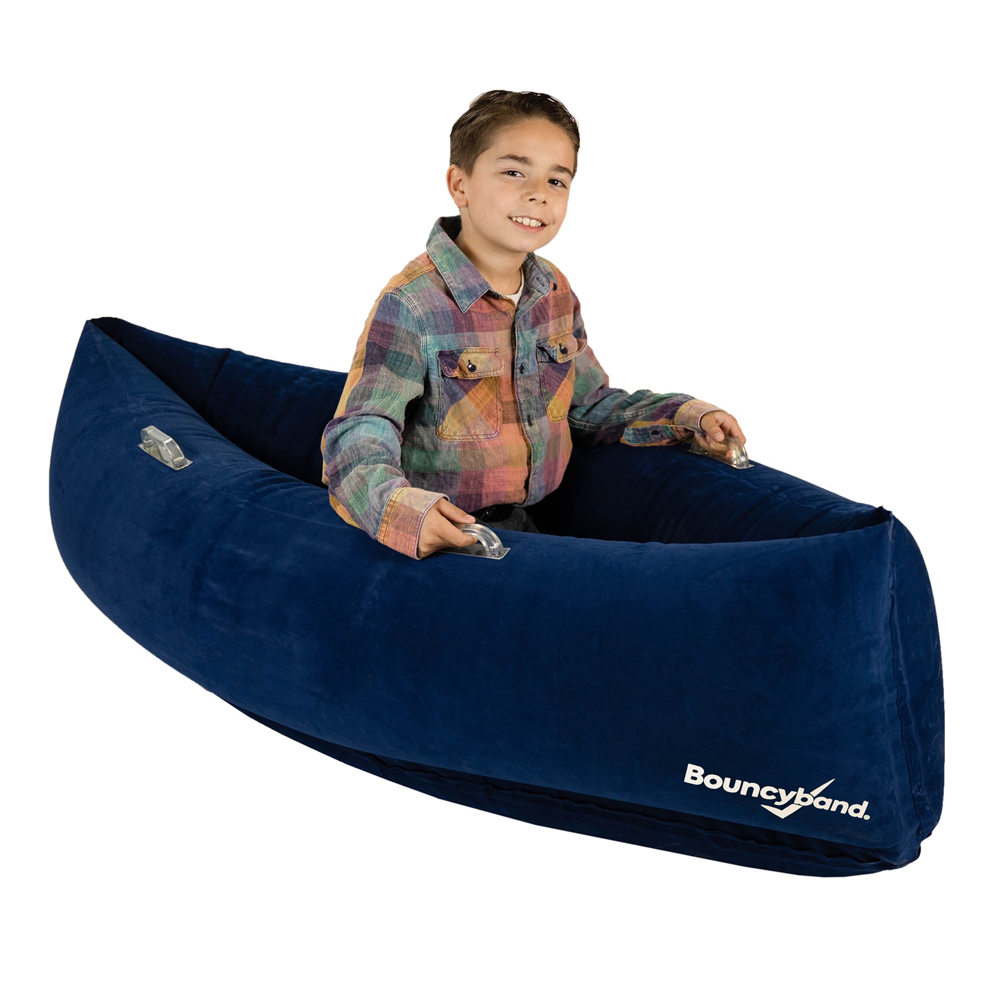 Bouncyband Comfy Hugging Peapod Sensory Pod for Kids, 60", Blue