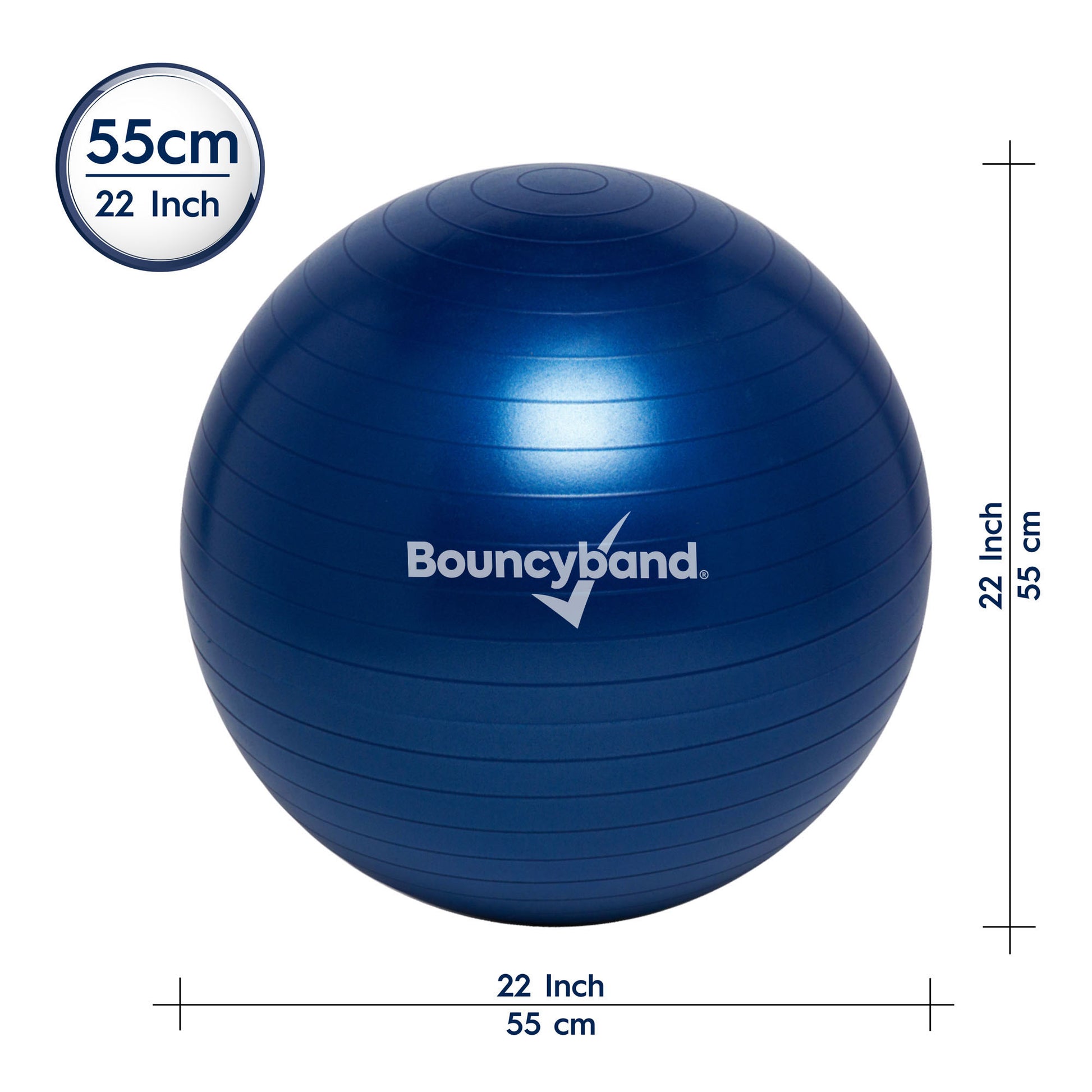 Bouncyband® Balance Ball, 55cm – Blue: Enhance Focus & Fitness!