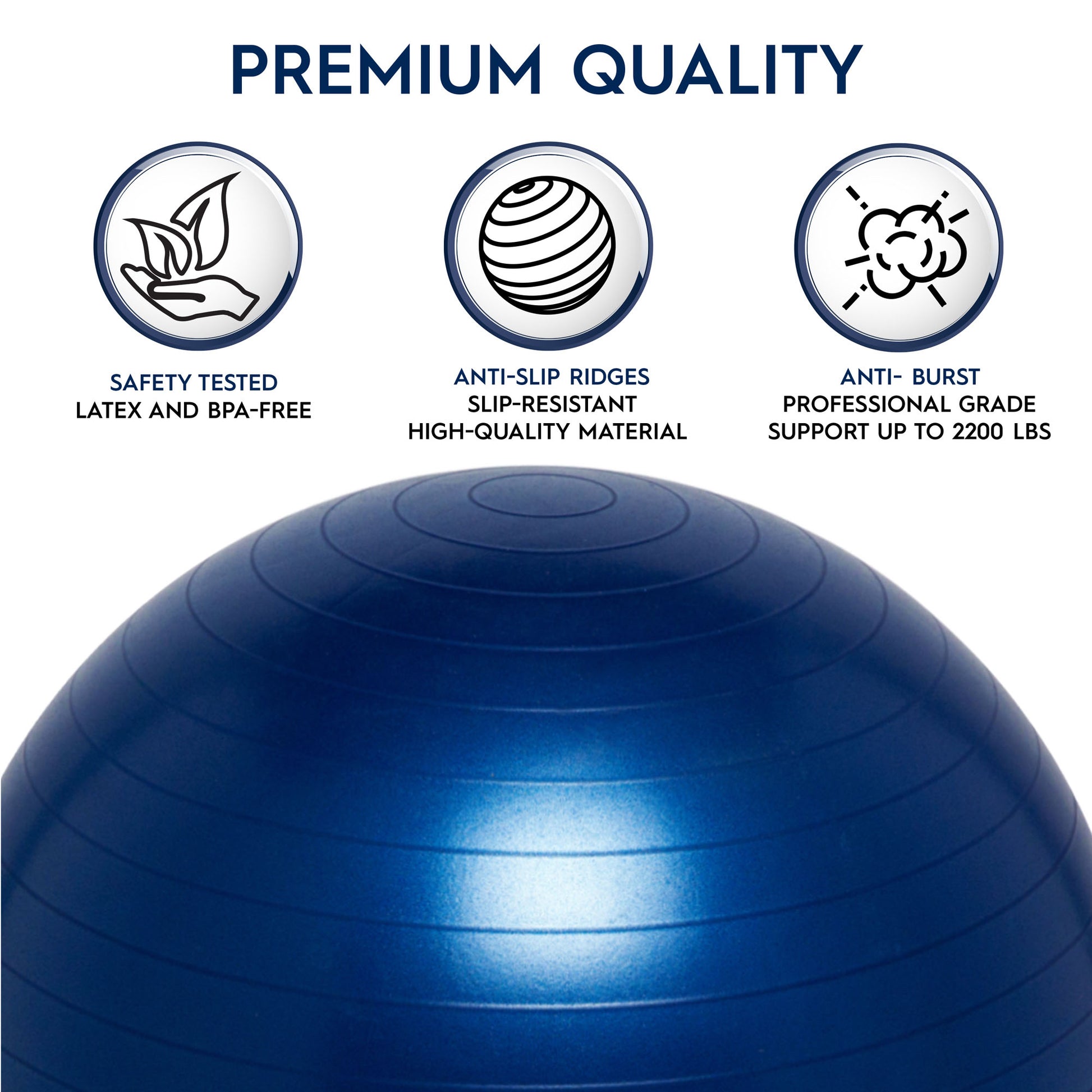 Bouncyband® Balance Ball, 55cm – Blue: Enhance Focus & Fitness!