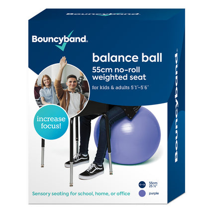 Bouncyband® Balance Ball, 55cm, Purple - Focus & Fitness Enhancer