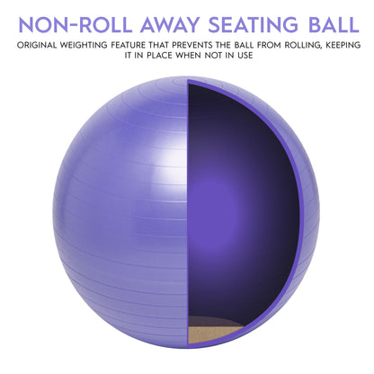 Bouncyband® Balance Ball, 55cm, Purple - Focus & Fitness Enhancer