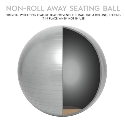 Bouncyband Balance Ball 55cm - Dynamic Silver Seating