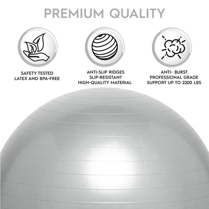 Bouncyband Balance Ball 55cm - Dynamic Silver Seating