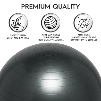 Bouncyband Balance Ball Chair, 65cm - Dynamic Dark Gray