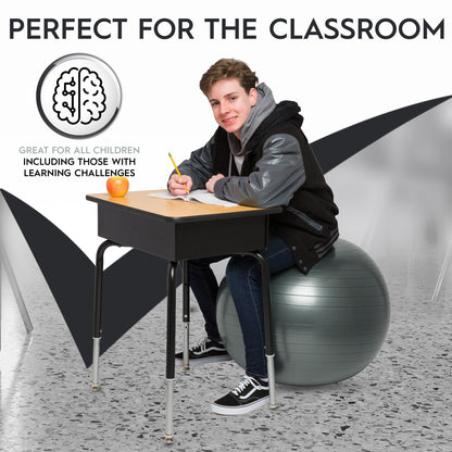 Bouncyband Balance Ball Chair, 65cm - Dynamic Dark Gray