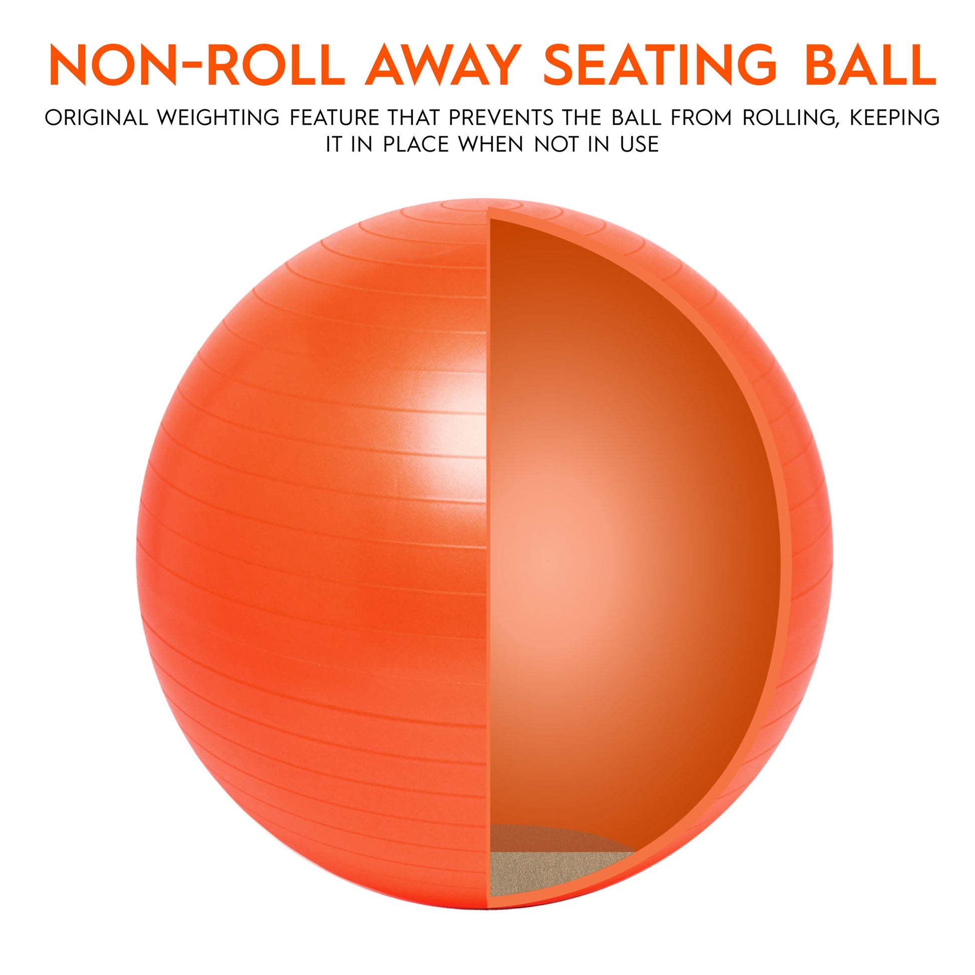 Bouncyband Balance Ball Chair, 65cm - Energizing Orange