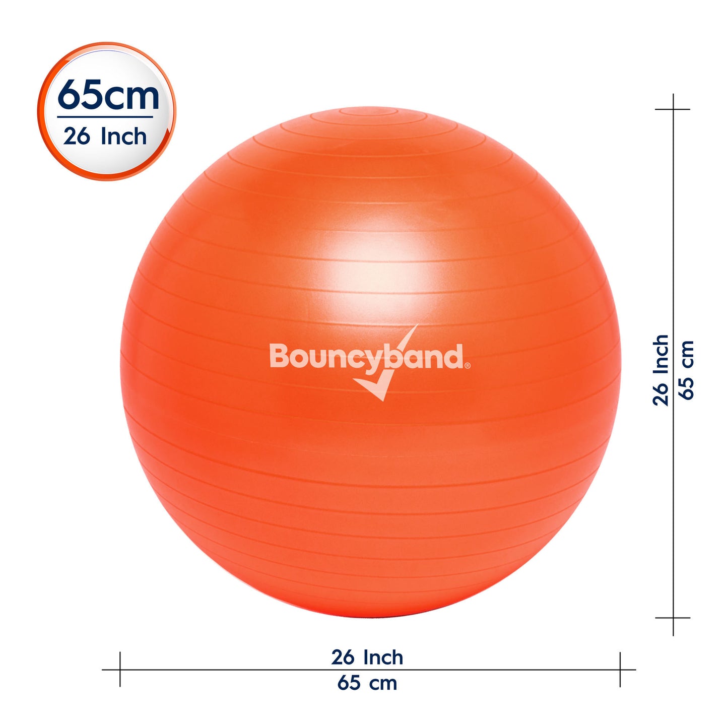 Bouncyband Balance Ball Chair, 65cm - Energizing Orange