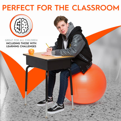 Bouncyband Balance Ball Chair, 65cm - Energizing Orange