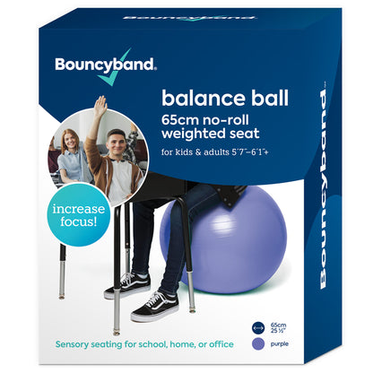 Bouncyband® Balance Ball, 65cm, Vibrant Purple - Stay Active & Focused