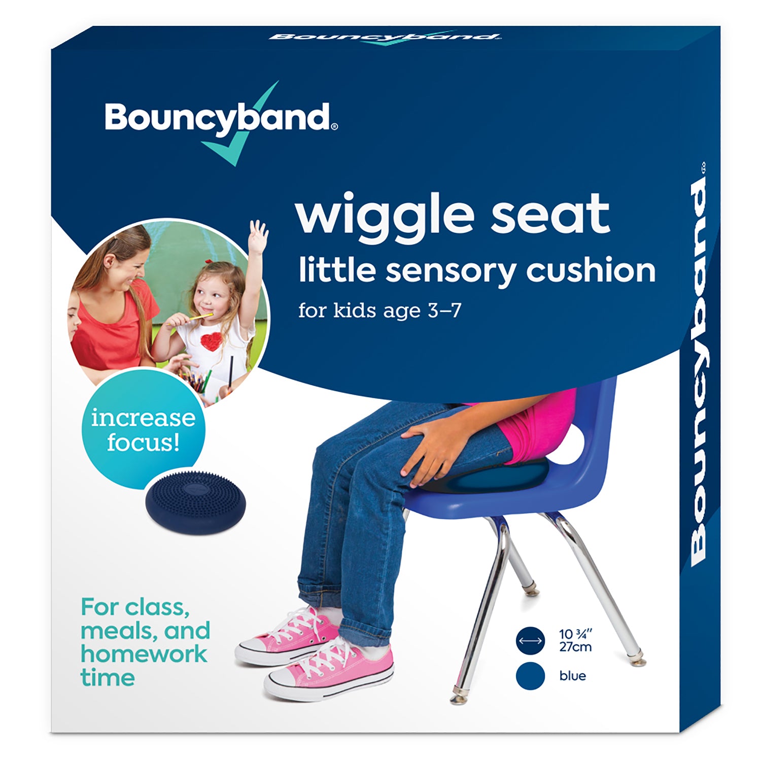 Bouncyband® Little Wiggle Seat Sensory Cushion, Blue