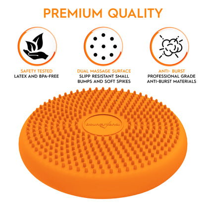 Bouncyband Little Wiggle Seat Sensory Cushion, Vibrant Orange