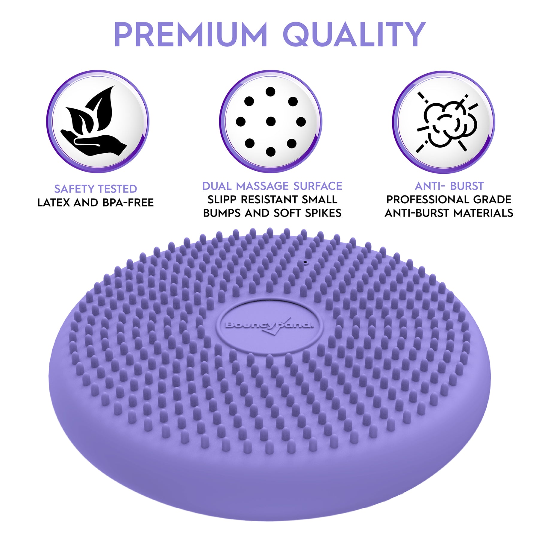 Bouncyband Little Wiggle Seat Sensory Cushion, Playful Purple