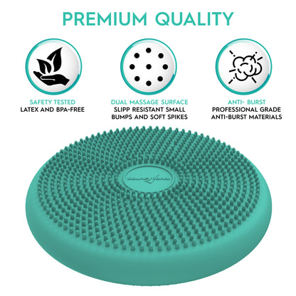 Bouncyband Big Wiggle Seat Sensory Cushion in Mint - Movement & Focus for Kids!