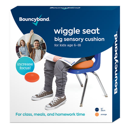 Bouncyband Big Wiggle Seat Sensory Cushion - Vibrant Orange