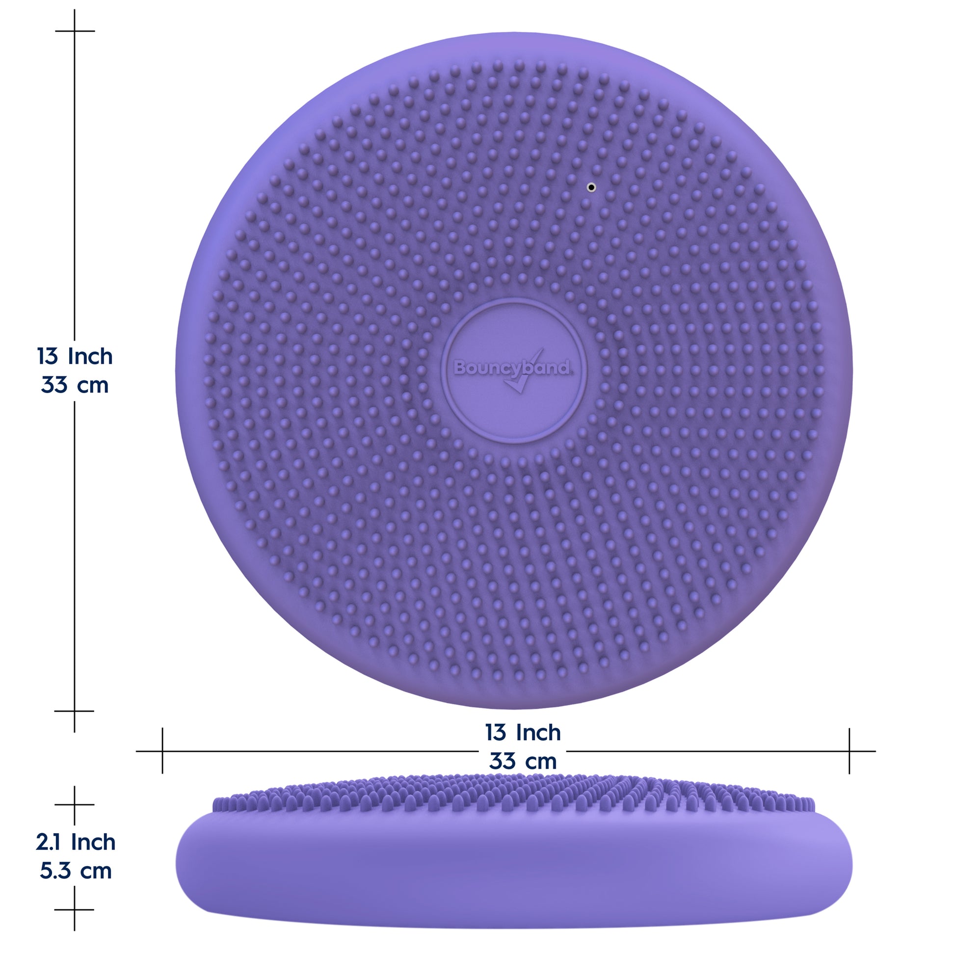 Bouncyband Big Wiggle Seat Sensory Cushion, Playful Purple