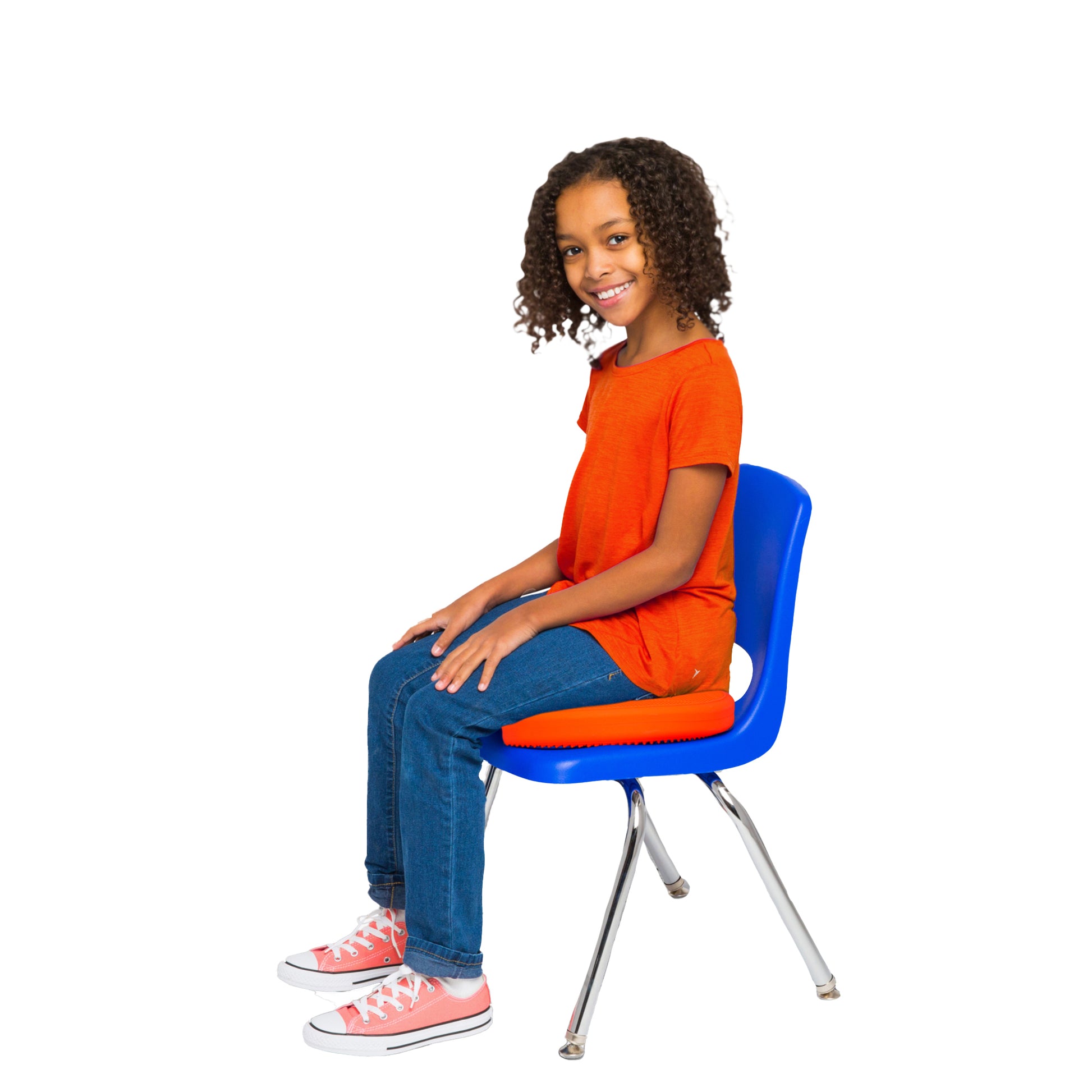 Bouncyband Wiggle Seat Sensory Cushion - Orange Basketball Design