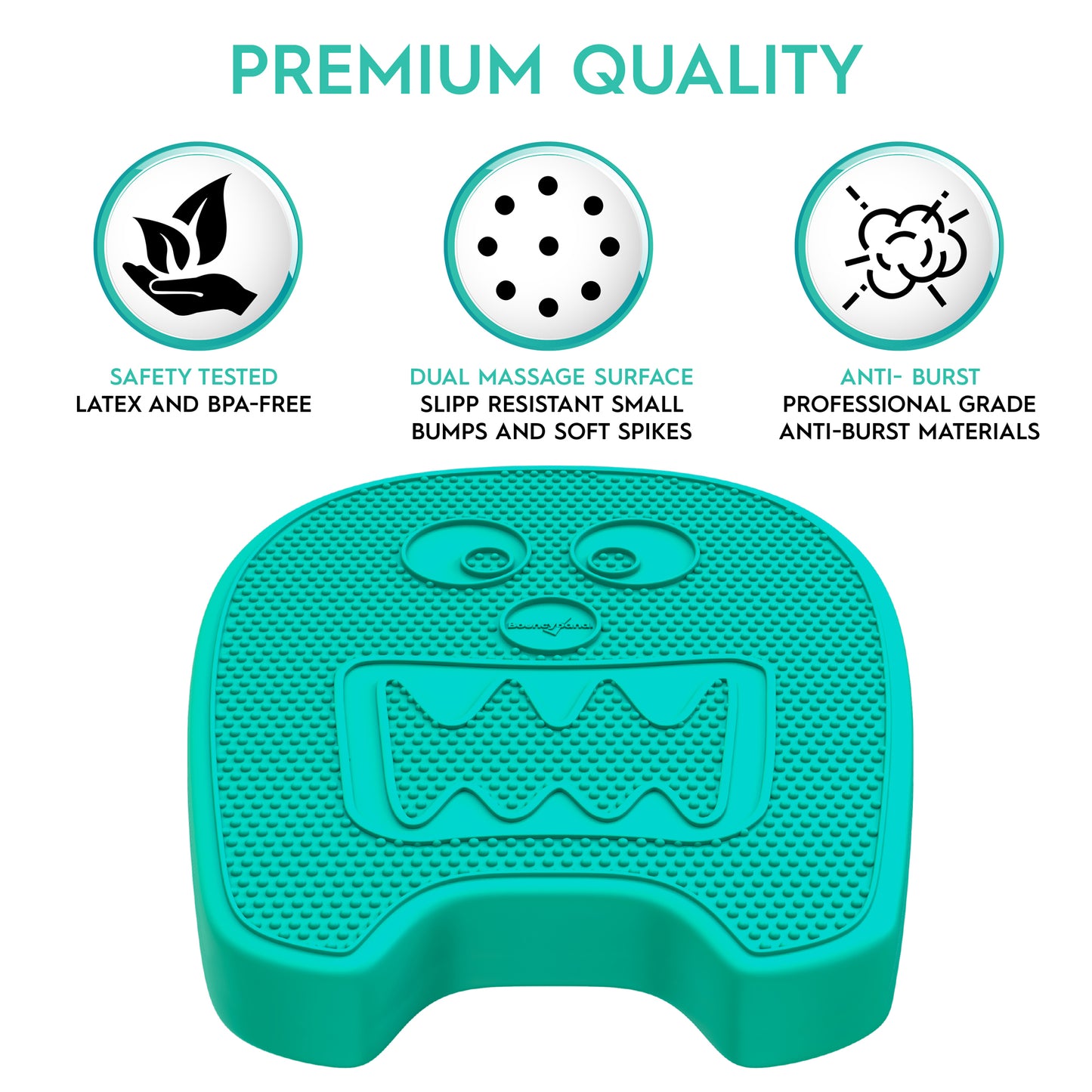 Bouncyband Wiggle Seat Sensory Cushion, Mint Monster - Keep Calm and Wiggle On!