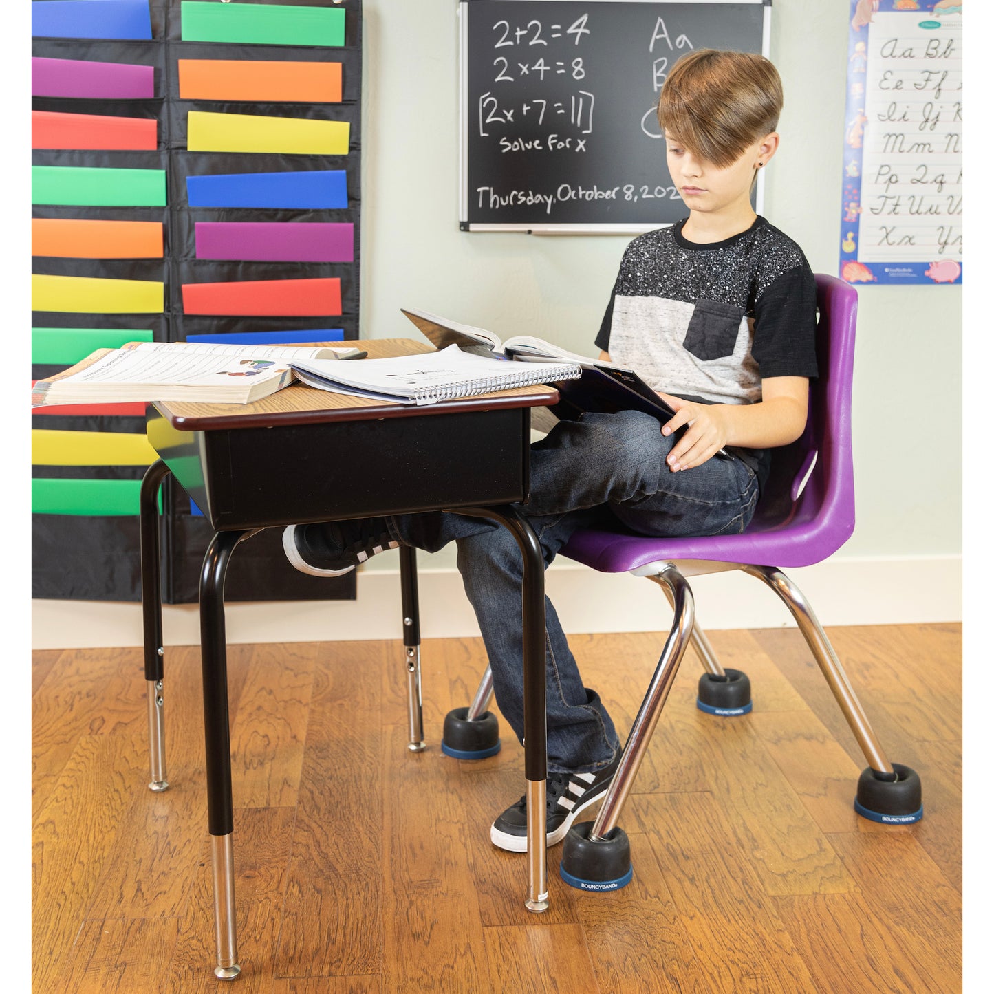 Bouncyband Wiggle Wobble Chair Feet - Transform Classroom Chairs