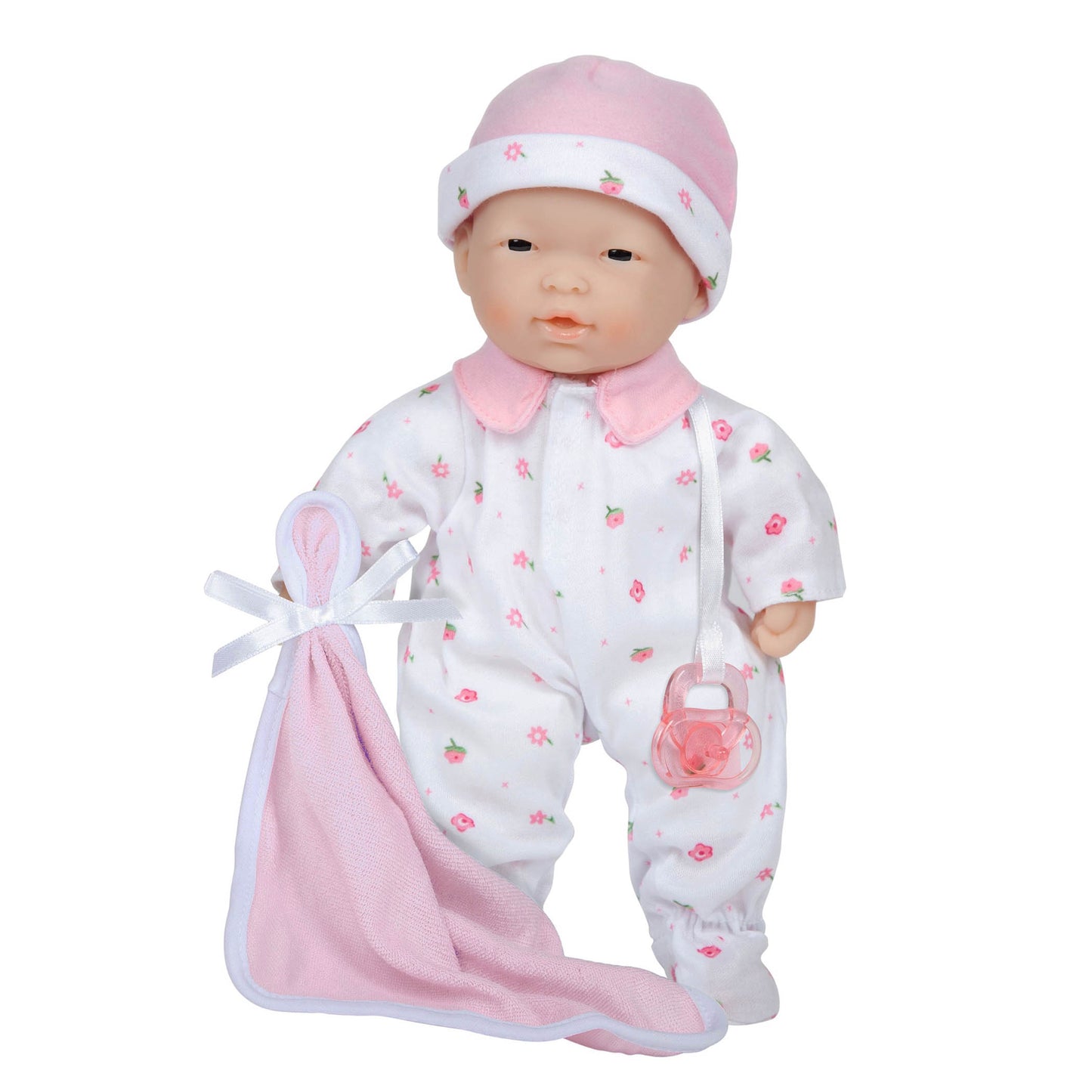 JC Toys La Baby - 11-inch Soft Baby Doll with Pink Outfit and Accessories