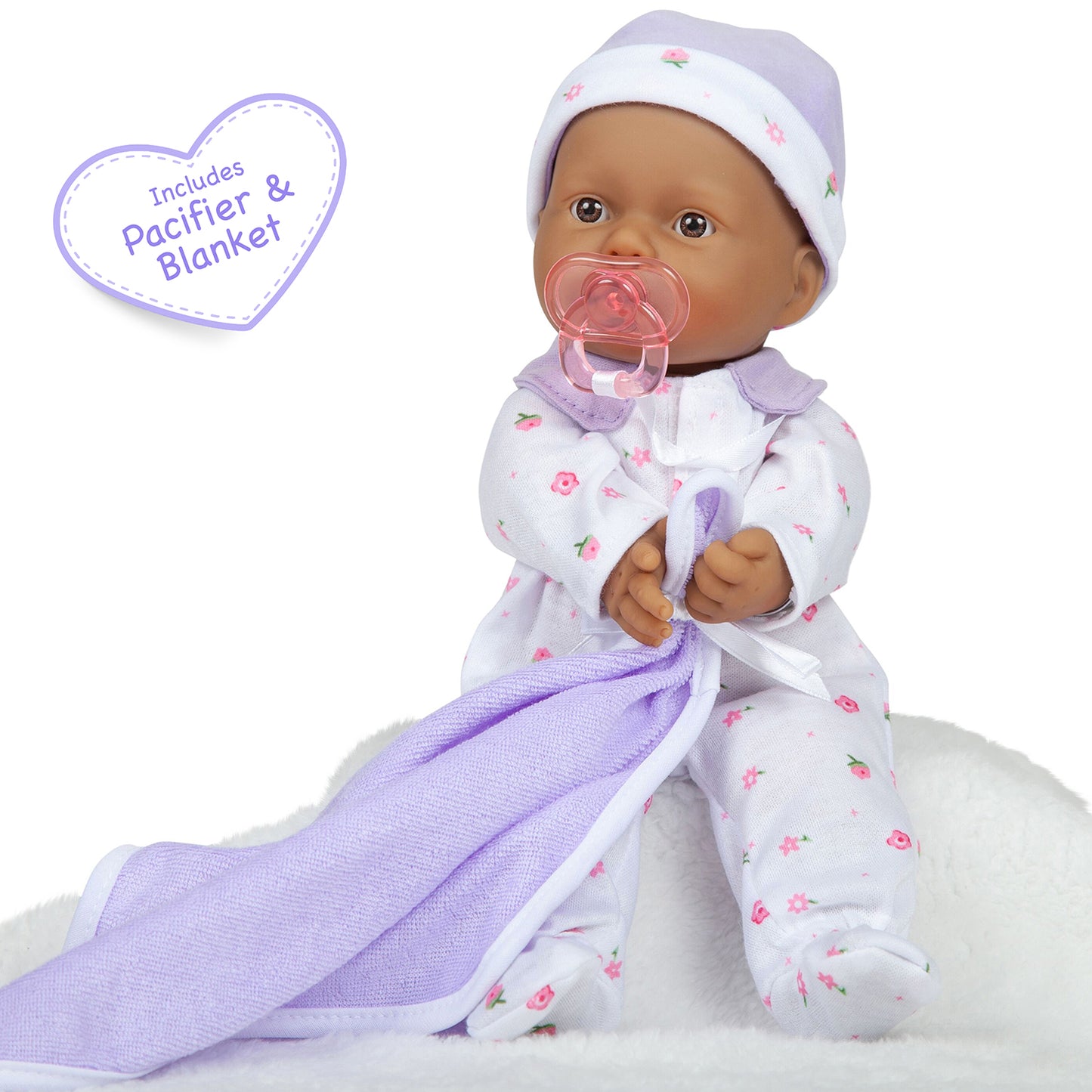 JC Toys La Baby Soft 11-inch Doll with Blue Blanket and Matching Pacifier