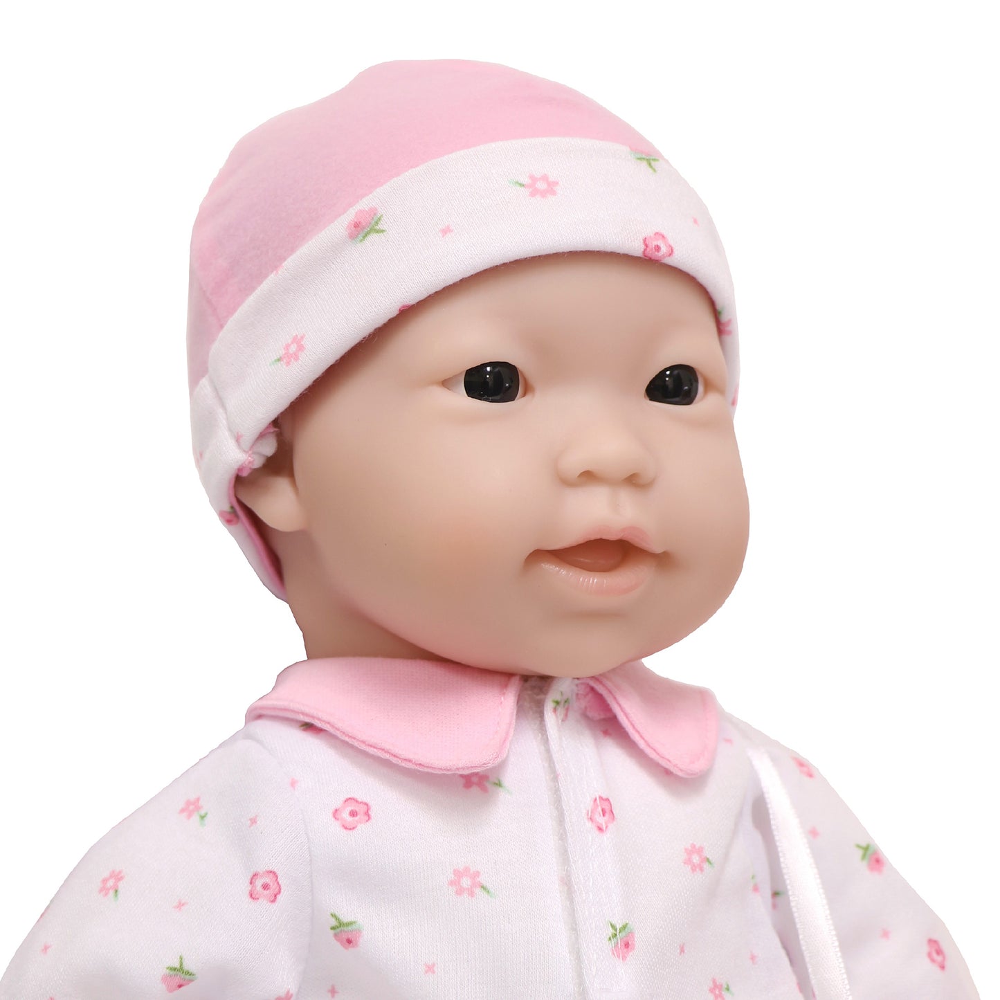 JC Toys La Baby Soft 16" Doll with Pink Sleeper and Pacifier