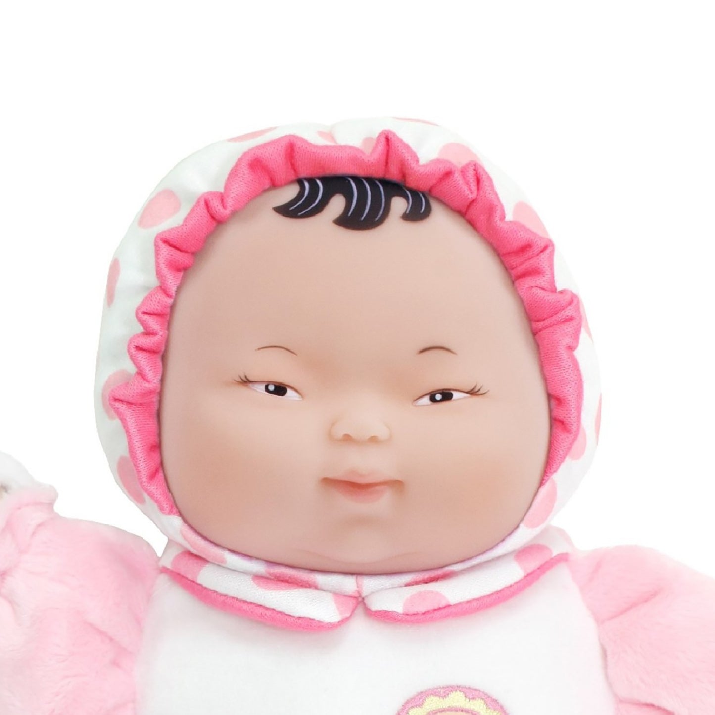 JC Toys Lil' Hugs - Pastel Outfit with Rattle Asian Doll, 12 Inch