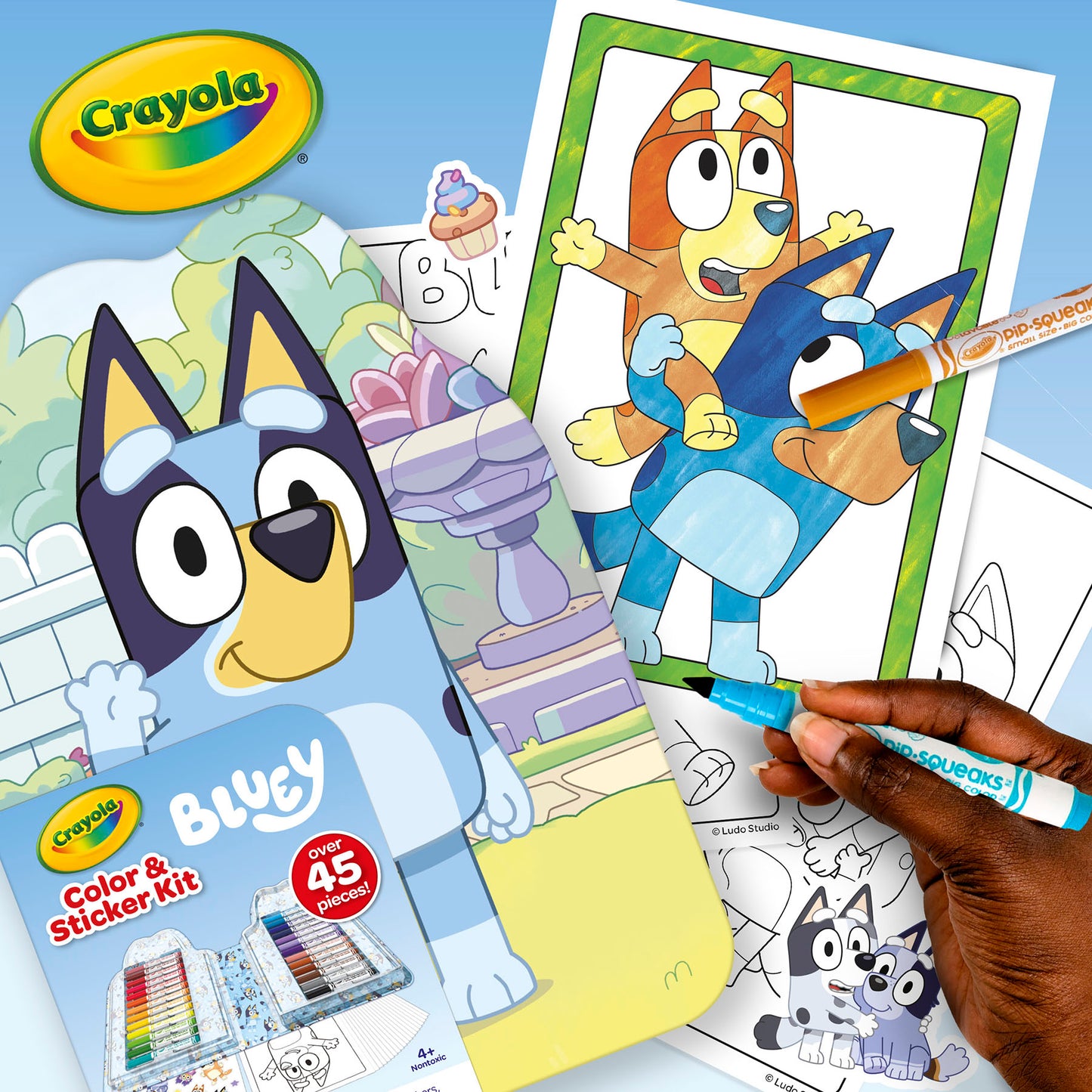 Crayola Bluey Color & Sticker Kit - Creative Art Travel Set