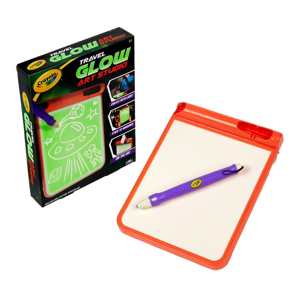 Crayola Travel Glow Art Studio Light-Up Drawing Kit