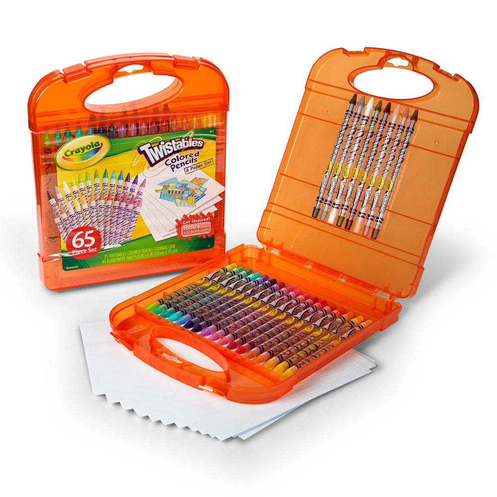 Crayola Twistables Colored Pencils & Paper Set, 65 Pieces