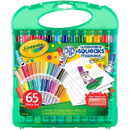 Crayola Pip-Squeaks Washable Markers & Paper Set - Colorful Art Kit