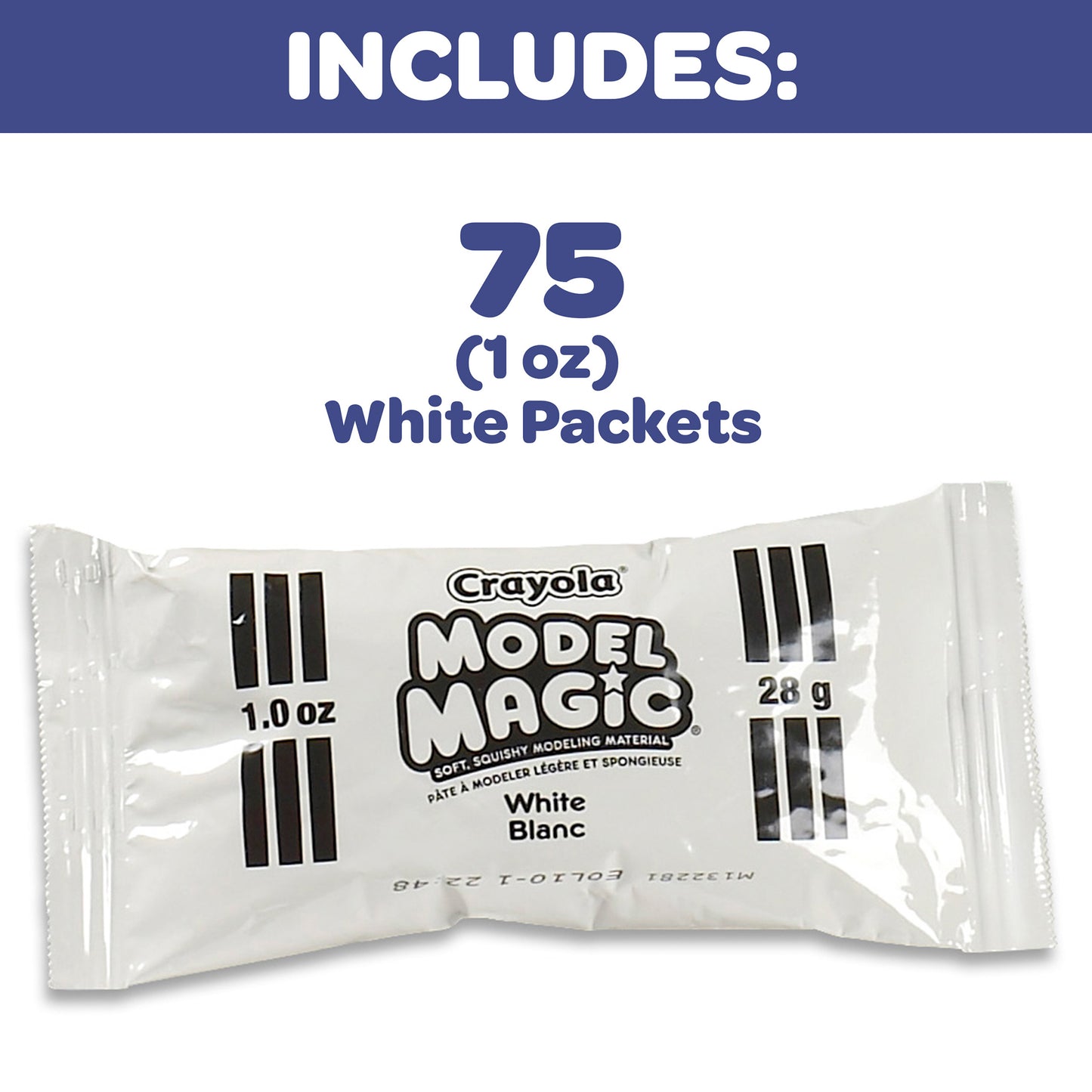 Crayola Model Magic White Modeling Compound Classpack - 75 Pack