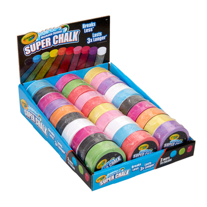 Crayola Outdoor Super Chalk 30-Count Tray - Vibrant Colors